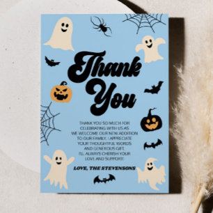 Carte De Remerciements Un Petit Boo Est Presque Attendu ! Baby shower d'H