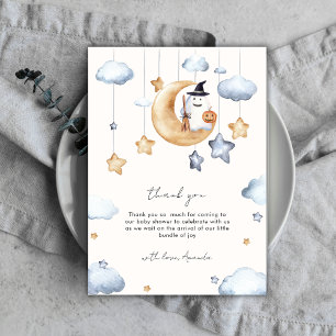Carte De Remerciements Un Petit Boo Moon Stars Baby shower