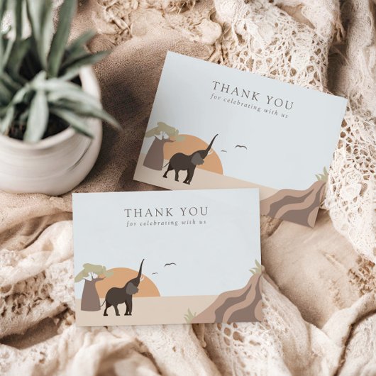 Carte De Remerciements Un petit cacahuète | Boho Safari Jungle