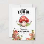 Carte De Remerciements un petit champignon Baby shower papillon de champi (Dos)