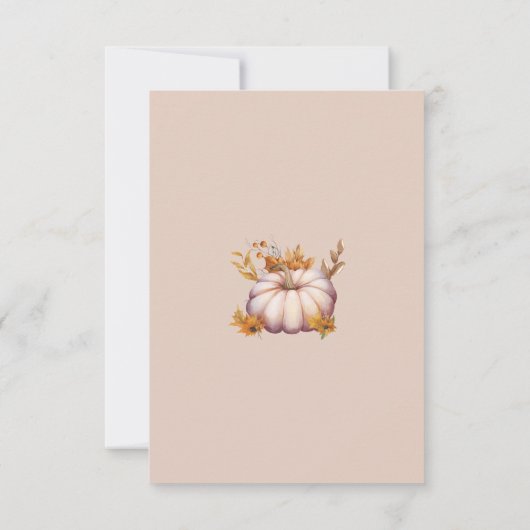 Carte De Remerciements Un Petit Citrouille Automne Automne Automne Baby s (Dos)