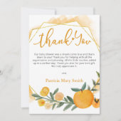 Carte De Remerciements Un Petit Cutie Se Trouve Sur Le Chemin Du Baby sho (Devant)