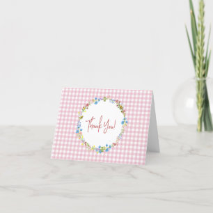 Carte De Remerciements Un Petit Fleur sauvage Est En Chemin Baby shower