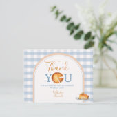 Carte De Remerciements Un petit gâteau à la croûte Premier anniversaire E (Debout devant)