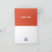 Carte De Remerciements Un petit gâteau Cookie premier anniversaire (Intérieur)