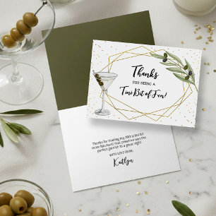 Carte De Remerciements Un peu d'amusement Soirée Martini