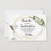 Carte De Remerciements Un peu d'amusement Soirée Martini (Devant)