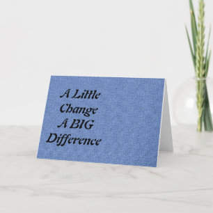 Carte De Remerciements Un peu de changement, une grande différence