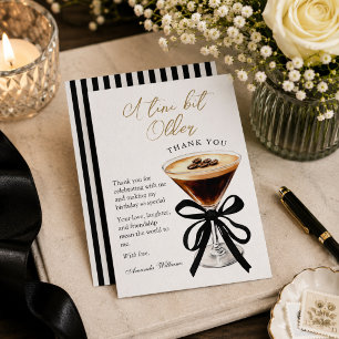 Carte De Remerciements Un peu plus âgé Espresso Martini Anniversaire