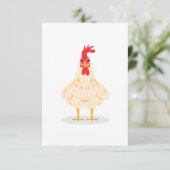 Carte De Remerciements Un poulet mignon (Debout devant)
