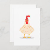 Carte De Remerciements Un poulet mignon (Devant / Derrière)