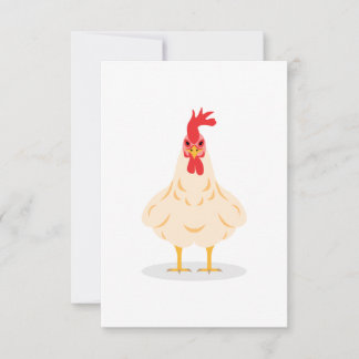 Carte De Remerciements Un poulet mignon