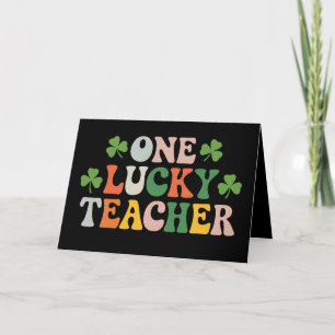Carte De Remerciements Un professeur chanceux enseignant la Saint-Patrick