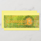 Carte De Remerciements Un Satoshi (Devant / Derrière)