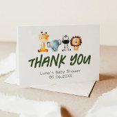 Carte De Remerciements Un Sauvage Se Trouve Sur Le Chemin Du Baby shower