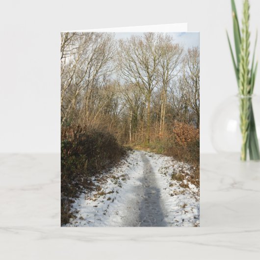 Carte De Remerciements Un sentier d'hiver à Arnside (Devant)