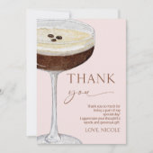 Carte De Remerciements Un Tini Un Peu Plus Ancien Expresso Martini Annive (Devant)