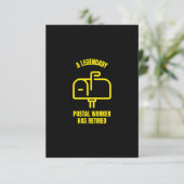 Carte De Remerciements Un travailleur postal légendaire a pris sa retrait (Debout devant)
