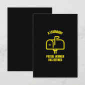 Carte De Remerciements Un travailleur postal légendaire a pris sa retrait (Devant / Derrière)