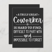 Carte De Remerciements Un vrai grand collègue (Devant / Derrière)