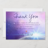 Carte De Remerciements Under The Stars Elegant Love & Thanks Mariage (Dos)
