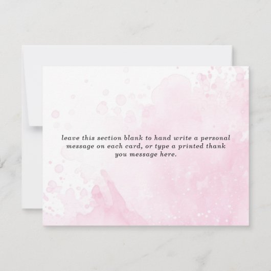 Carte De Remerciements Une Baby Shower aux bonbons Un Petit Chéri (Dos)