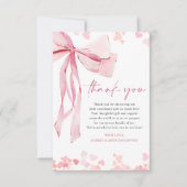 Carte De Remerciements Une Baby Shower de la Saint-Valentin pour une Peti (Devant)