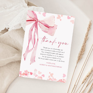 Carte De Remerciements Une Baby Shower de la Saint-Valentin pour une Peti