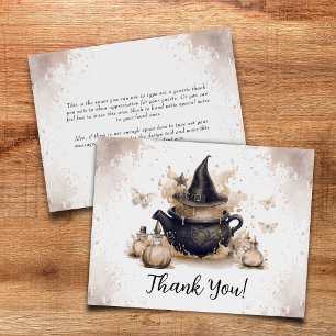 Carte De Remerciements Une Baby Shower Halloween Neutre "Un Bébé Est En T