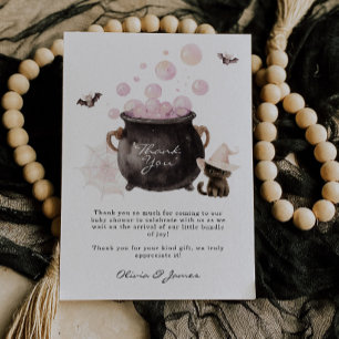 Carte De Remerciements Une Baby Shower Halloween : Un Bébé en Route