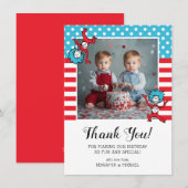 Carte De Remerciements Une chose deux | Jumeaux (Devant / Derrière)