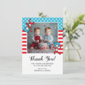 Carte De Remerciements Une chose deux | Jumeaux (Debout devant)