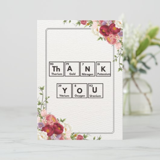 Carte De Remerciements Une façon scientifique d'exprimer son appréciation (Debout devant)