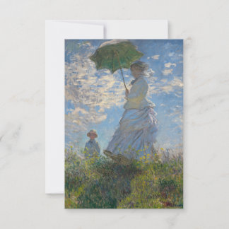 Carte De Remerciements Une femme avec un parasol | Paysage français
