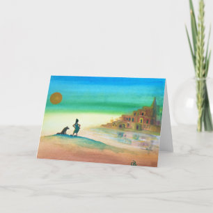 Carte De Remerciements Une femme dansante se promène dans des chaussons m