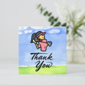 Carte De Remerciements Une femme golfeuse est golfeuse (Debout devant)