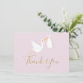 Carte De Remerciements Une Fête Prénatale de Livraison Spéciale Naissance (Debout devant)