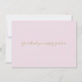 Carte De Remerciements Une Fête Prénatale de Livraison Spéciale Naissance (Dos)