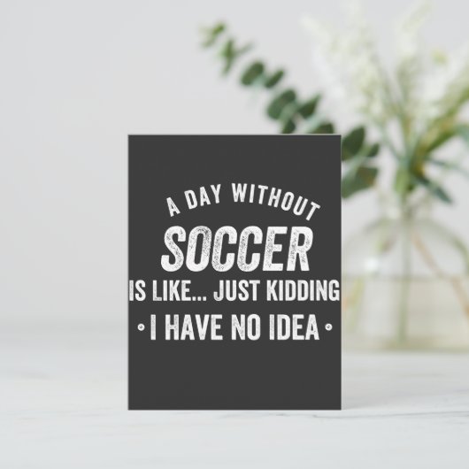 Carte De Remerciements Une journée sans football est comme blague à part (Debout devant)