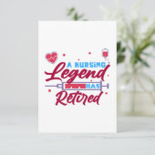 Carte De Remerciements Une légende de soins infirmiers a pris sa retraite (Debout devant)