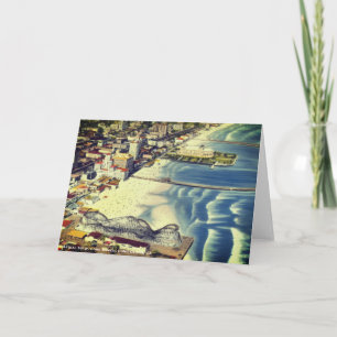 Carte De Remerciements Une lettre d'amour à Long Beach (Vintage Californi