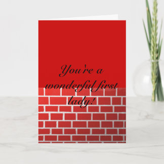 Carte De Remerciements Une merveilleuse première dame