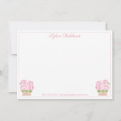 Carte De Remerciements Une note de Baby Shower avec de jolies hortensias  (Devant)