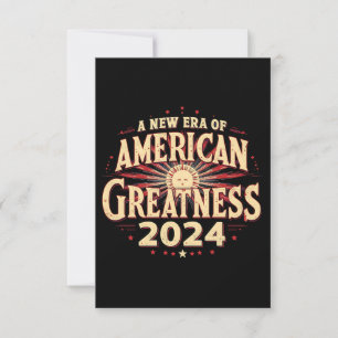 Carte De Remerciements Une Nouvelle Ère de Grandeur Américaine 2024 Trump