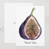 Carte De Remerciements Une peinture sur figue (Devant / Derrière)