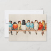 Carte De Remerciements Une perche d'oiseaux par Hector Giacomelli (Devant)