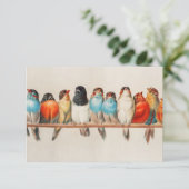 Carte De Remerciements Une perche d'oiseaux par Hector Giacomelli (Debout devant)