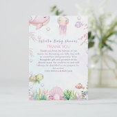 Carte De Remerciements Une perle est en route – Baby shower sous la mer (Debout devant)