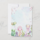 Carte De Remerciements Une perle est en route – Baby shower sous la mer (Dos)
