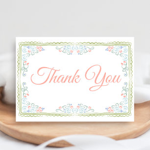 Carte De Remerciements Une petite Baby Shower Wildflower